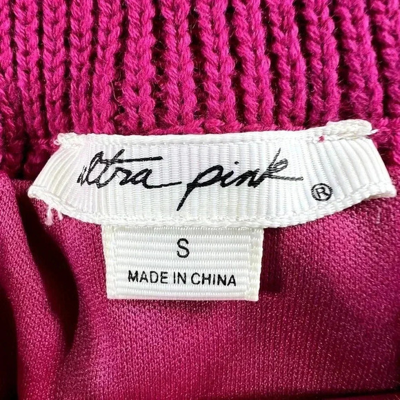 NWT Ultra Pink 2 piece Set Sm Crochet Sweater and Maxi Skirt Beachy Barbiecore - Picture 12 of 16